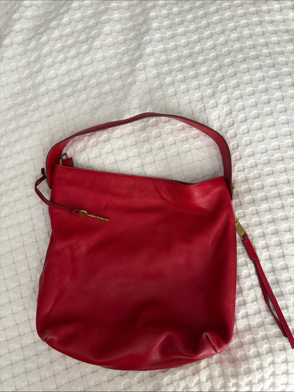 Fossil Red Leather Bag - Shoulder or Crossbody